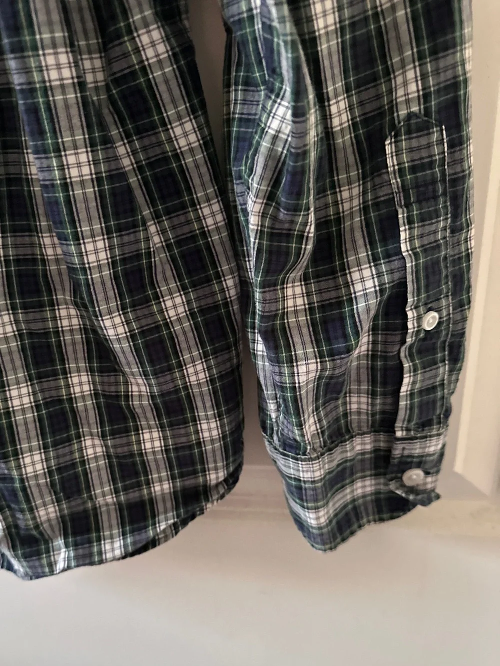 J.Crew Blue Plaid Flex Washed Slim Fit Long Sleeve Button Down Shirt Men’s Sz XL